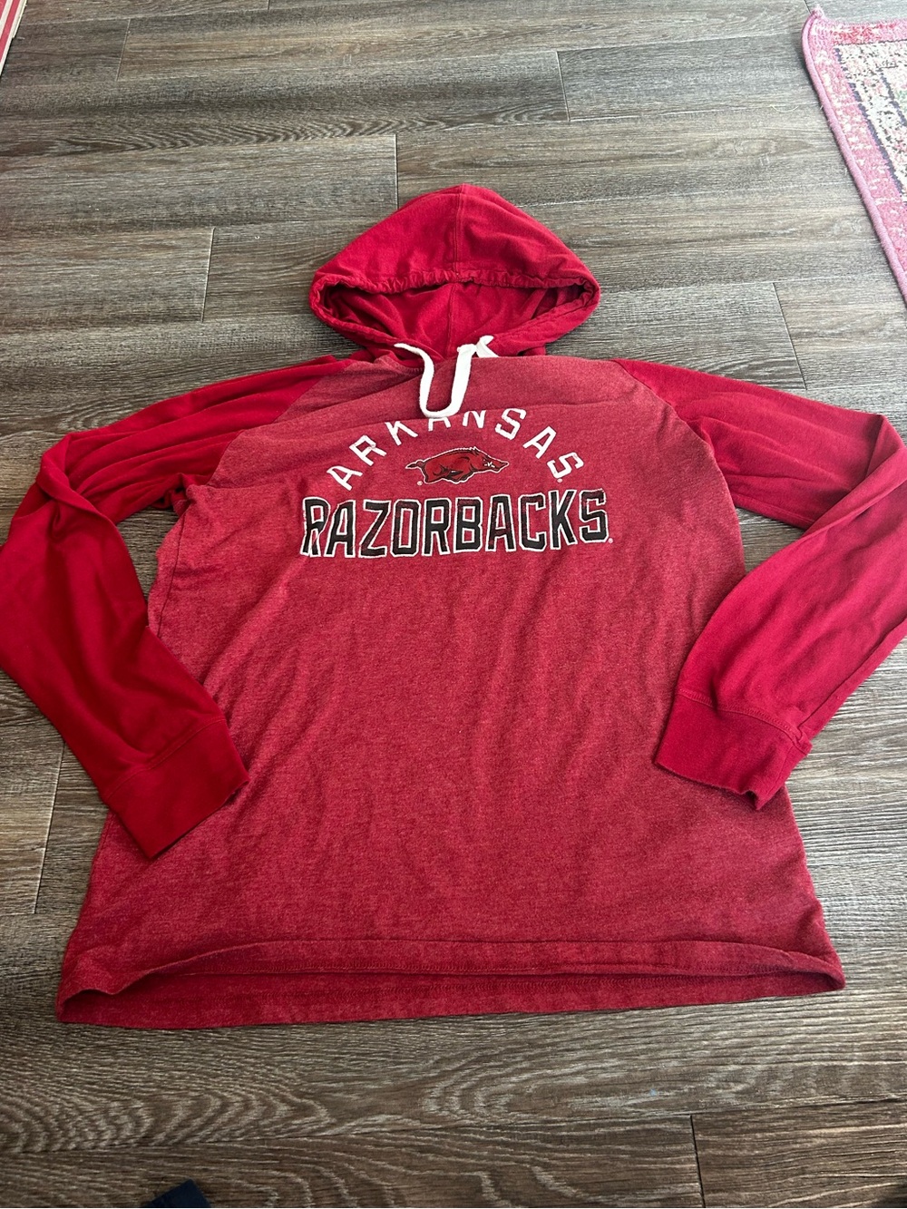 Champion Red Arkansas Razorbacks Hooded Crewneck